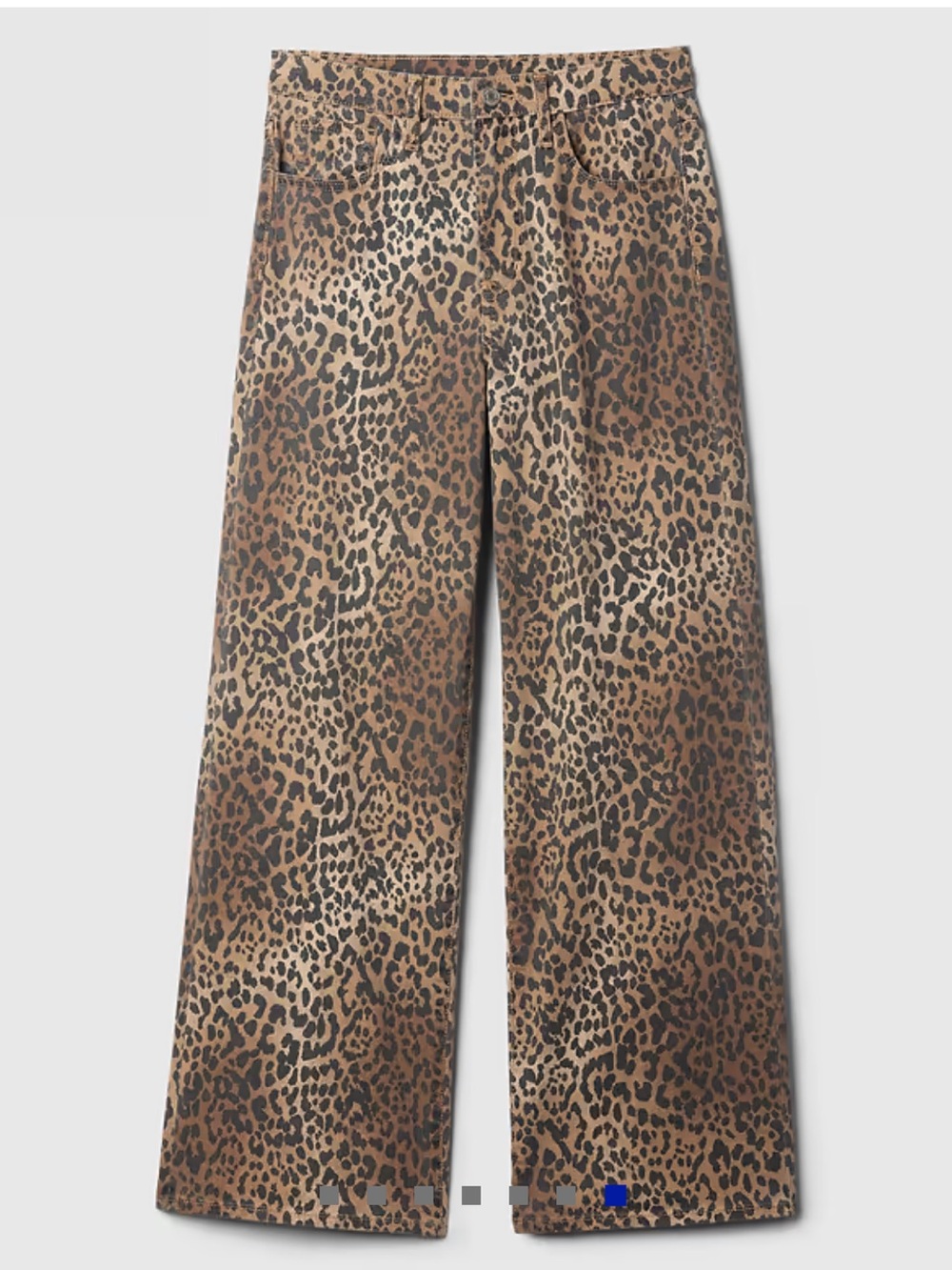 GAP High Rise Wide-Leg Leopard Jeans